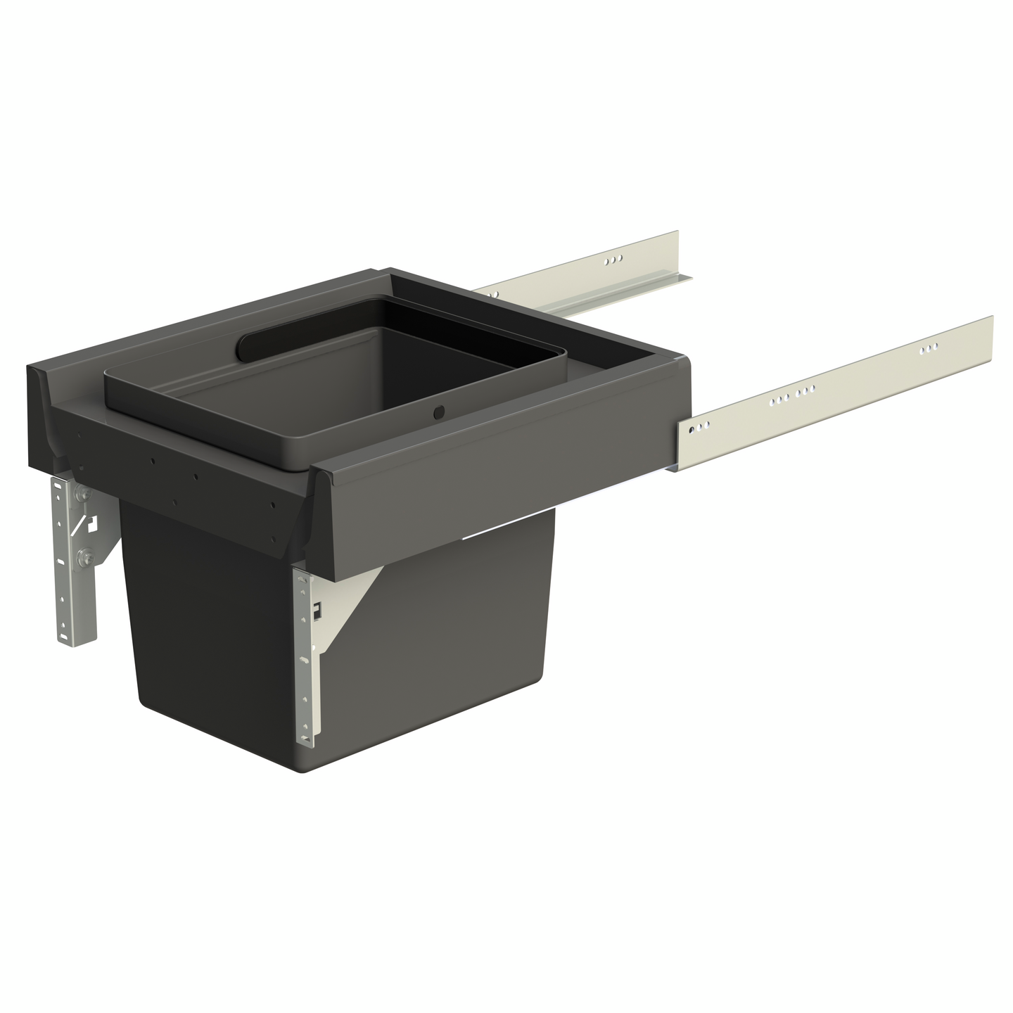 Jätelajittelukehys + 1 sanko LM 704/R Lux antrasiitti 366-369x400mm